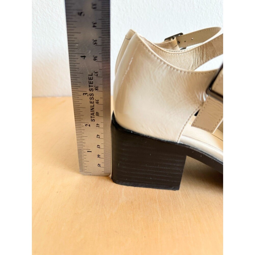 INTENTIONALLY BLANK Marty Mary Jane Patent Leather Cream Square Toe Women's 5 - Picture 5 of 10